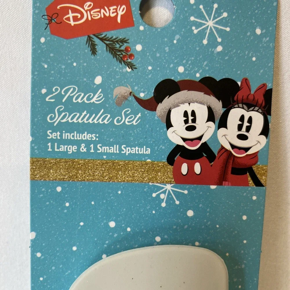 Brand New Disney Mickey & Minnie Mouse Holiday 2 Pack Silicone Spatula Set‎
